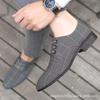 Spring and Autumn Casual Business Dress Leather Shoes Men's Shoes Canvas Single Shoes Straps Suit Shoes Men's Casual Shoes