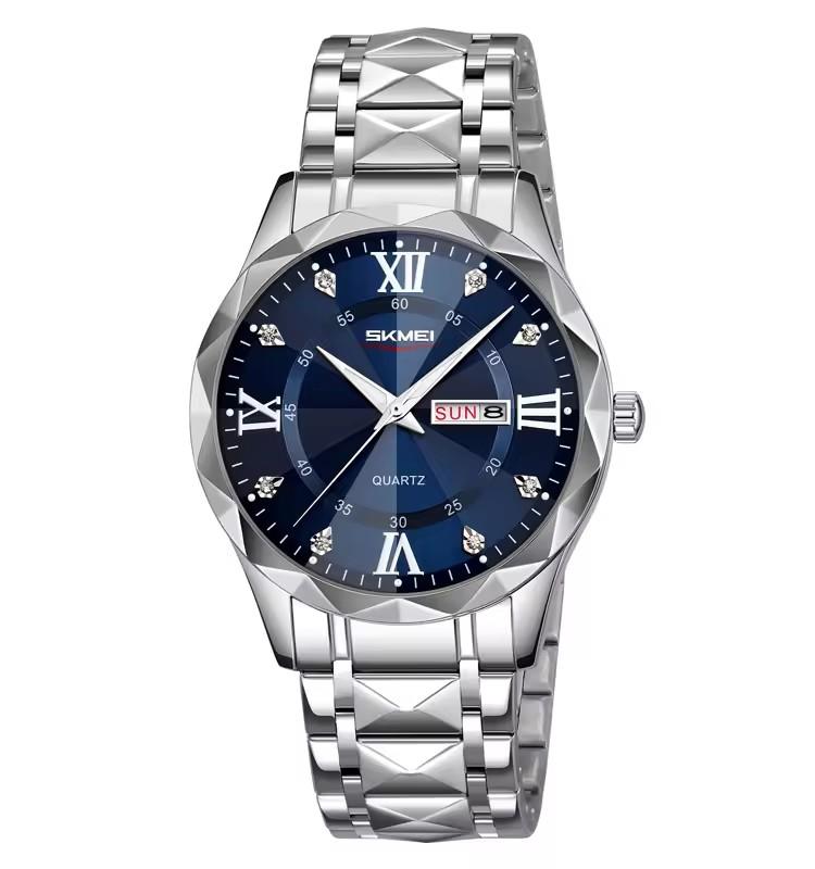 SKMEI 9369 Hochwertige Beliebte Luxus-Uhr Edelstahl-Anhänger Analog Wasserdicht Business Klassisch Quarz Paar-Armbanduhr