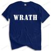 Mens Summer Cotton Tshirt Loose Tops WRATH Natural Selection Short Sleeve Men's Black T-Shirt U