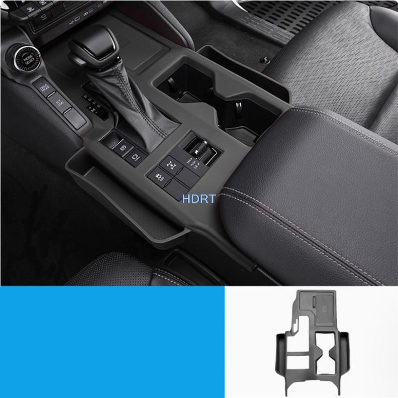 For Toyota Land Cruiser 250 LC250 Prado 2024 + Car Styling Center Console Front Water Cup Pad Gear Shift Storage Box Interior