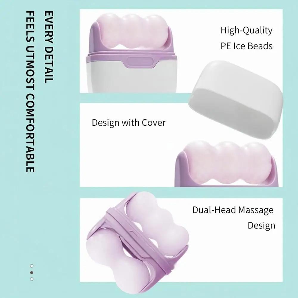Double Headed Facial Ice Roller Used for Face and Eyes Facial Skin Care Tools Made of Resin Material 2 in 1 Massage Roller