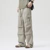 American Pleated Quick-drying Paratrooper Pants Men's Spring and Summer New Trendy Brand Thin Straight Casual Pants Tooling Charging Pants