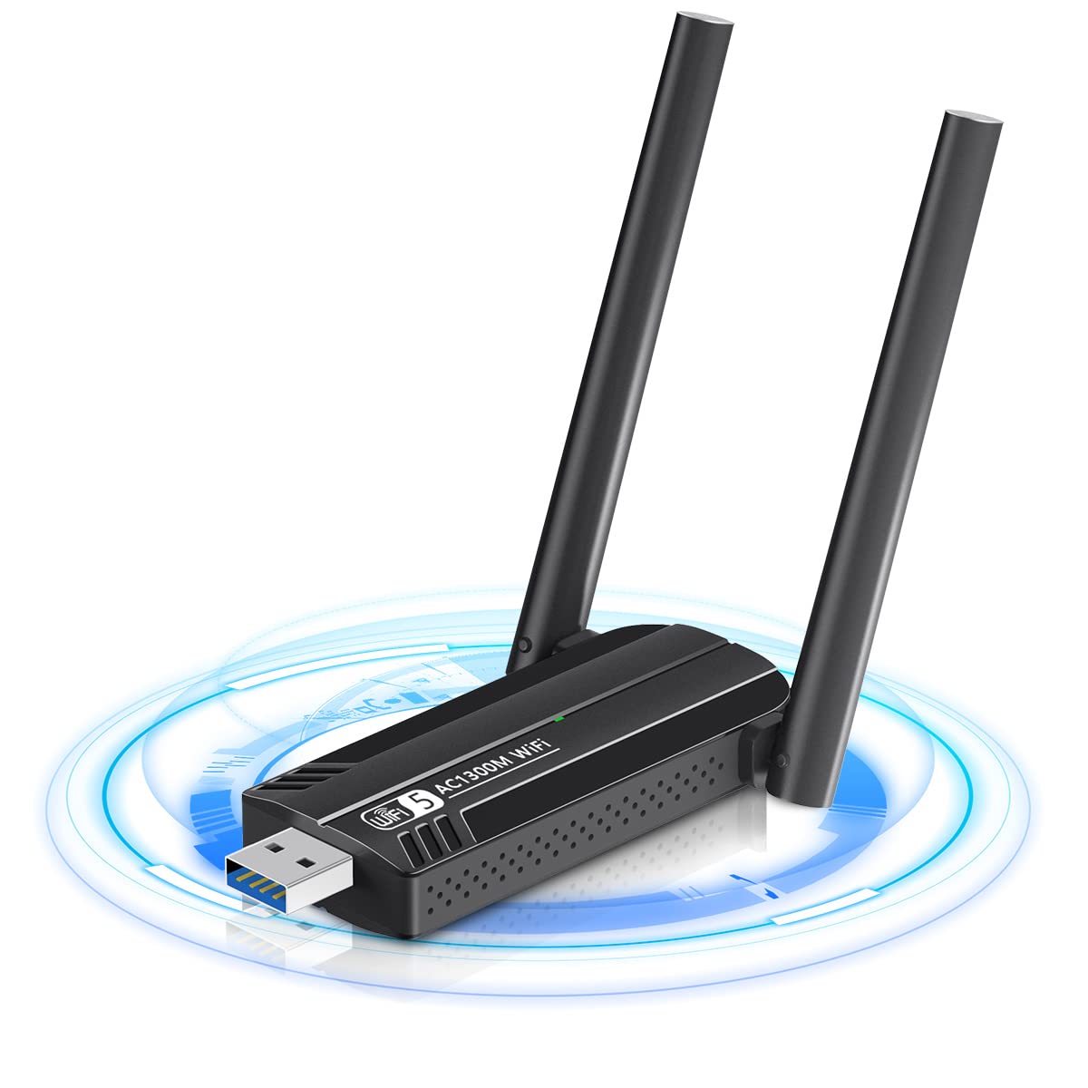 

Wi-Fi Wireless LAN Handset WIFI Adapter Sungale High Speed ​​Communication Wireless LAN Adapter 5dBi Dual Band Compatible with OS X Laptop [1300Mbps]