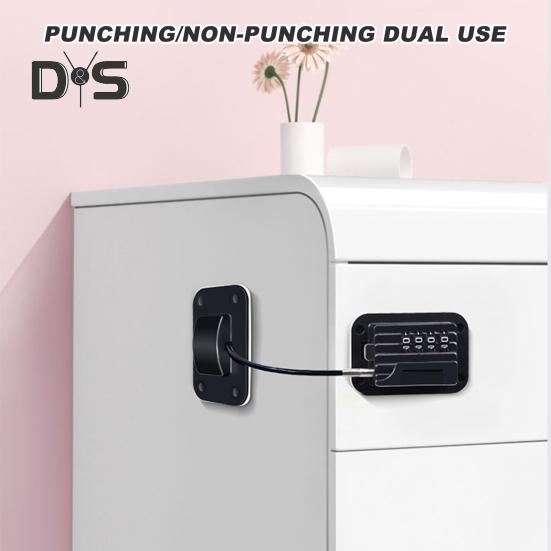 Refrigerator Freezer Door Lock with Password Adjustable Design No Tools Installation Easy To Set-up Child-Proof Fridge Door Lock