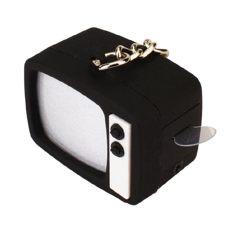 Retro Television Shaped LED Light Keychain Featuring Sound for Night Assistance and Interactive Play