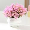 Pink Artificial Potted Flowers Plastic Simulation Artificial Faux Plants Artificial Grass Fake Flower Bonsai Indoor Decoration