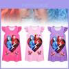 Charming New Kids Flying Sleeve Dress Descendants 4 Halloween Girl's Nightgown With Milk Silk Fabric Ideal For Summer Wear