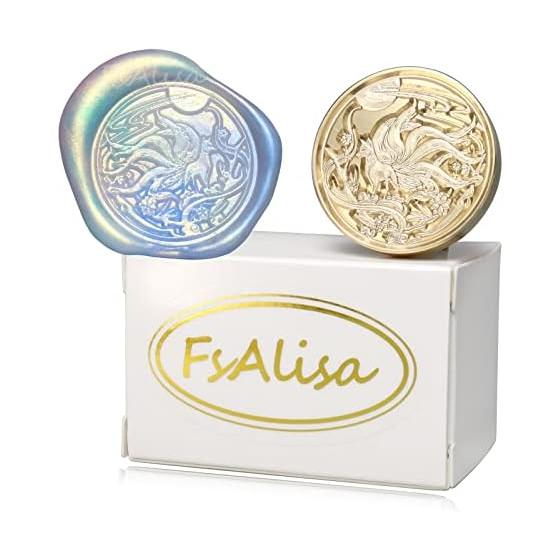 fsalisa Sealing Wax Sealing Stamp Head Only Sealing Wax Stamp Replacement Brass Copper Head Sealing Wax Invitation Wedding Blessing Confession