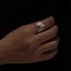 Retro Angel Wings Ring For Women Silver Color Punk Gothic Adjustable Open Ring Jewelry Accessories Gift