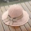 Beach Wide Brim Hat With Sun Shield And Bow Decoration For Women Outdoor Use