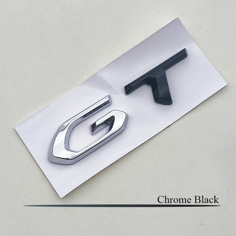 VZQR9 3D ABS Logo GT Emblem Letters Car Trunk Badge For Peugeot 208 2008 201 206 508 5008 207 408 4008 3008 308 GT Sticker Accessories