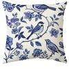 1/4 Stück Blaue und Weiße Vogel- und Blumenmuster-Kissenbezüge Sofakissenbezug Heim Schlafzimmer Zimmer Dekoration