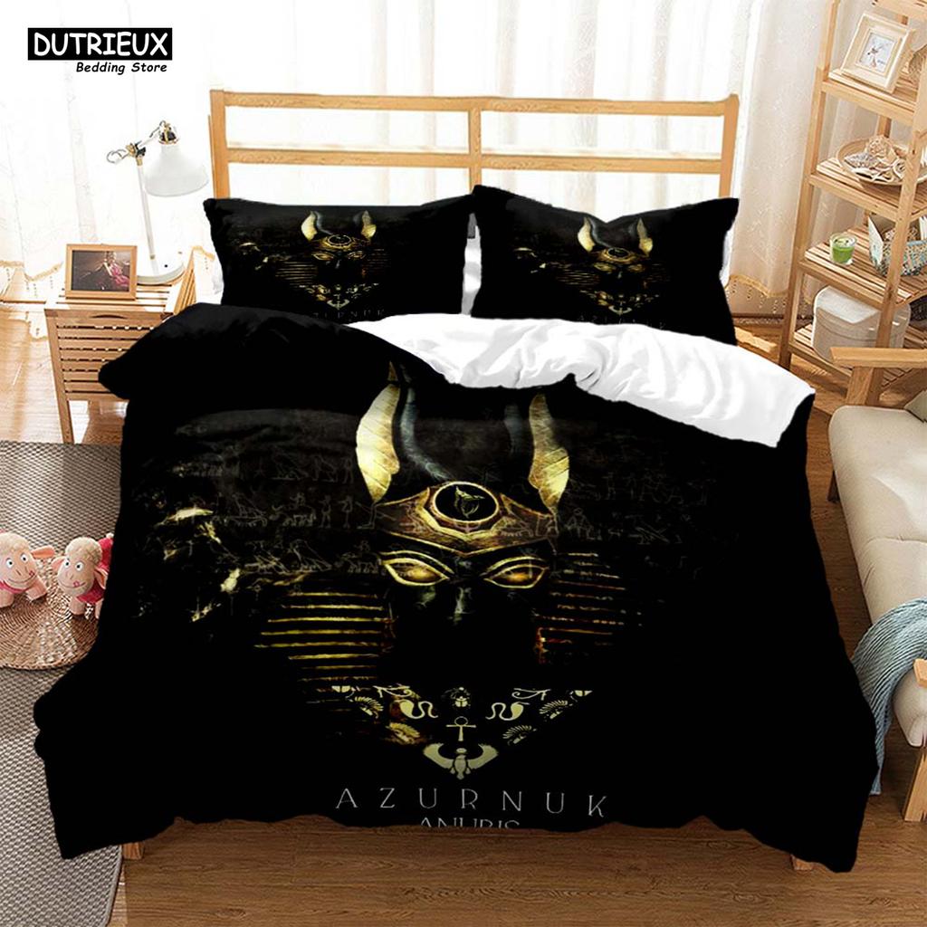 Alte Ägypten Myth Anubis Hd Printed Bedding Queen Bedding Set Soft And Comfortable Personality King Size Bedding Set