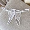 Dámské Kalhotky Krajka Otevřený rozkrok Průhledný Mašlička Dekor Jednobarevná Tanga G-string Dáma Nízký pas Tenké Intimní Dámské Spodní prádlo