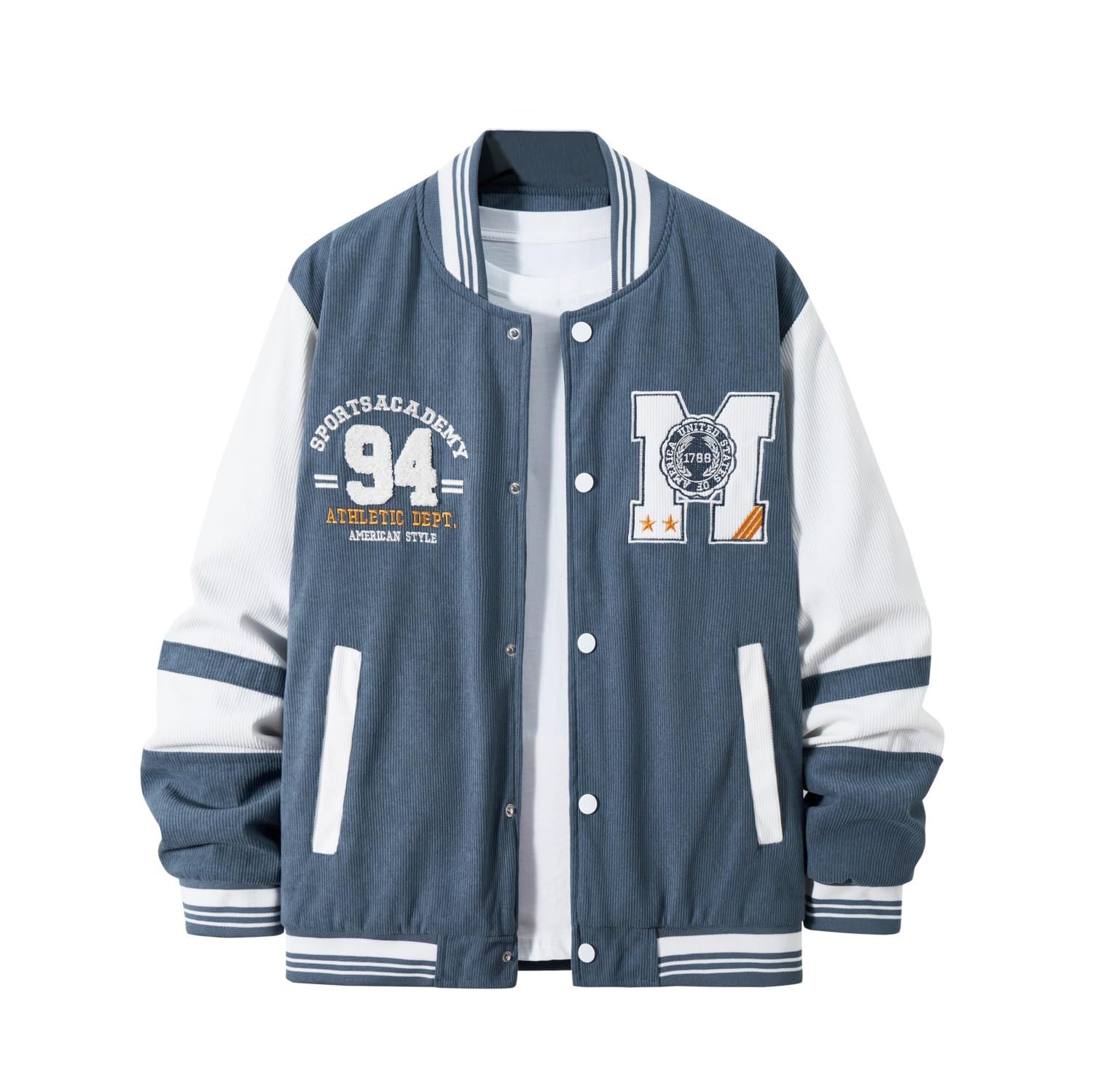 

LIEBO Stadium Winter Stadium Bomber Winter Plus Size 2XL Men s Jacket, Spring, Autumn, Outerwear, Jumper, Jacket, Blouson, Jumper, Jacket, Spring, синий