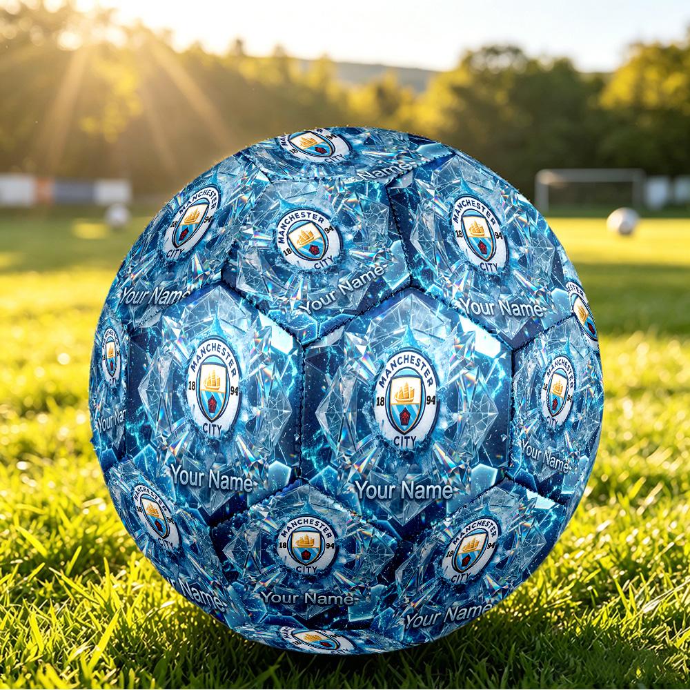 Personalized Size 5 Football Manchester City Pattern Outdoor Game Sports Ball Gift