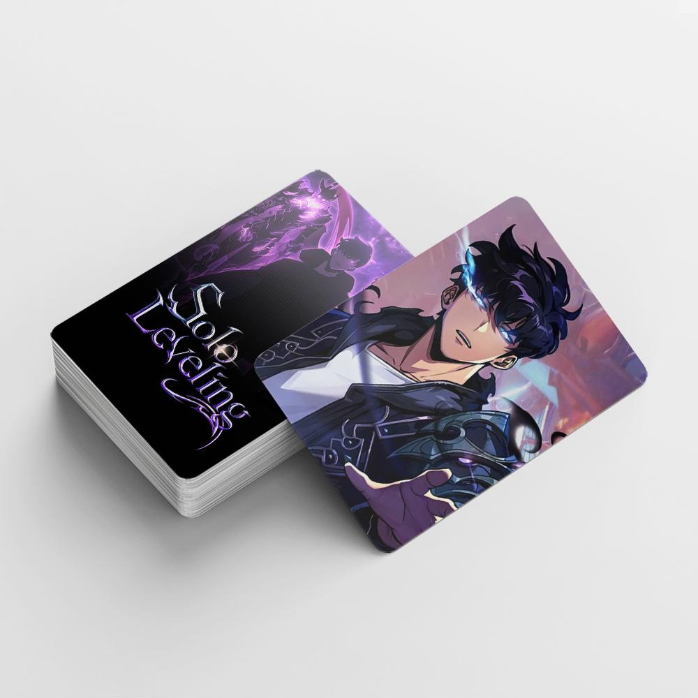 Solo Leveling Cards Anime Cosplay Paper Cards Mini Sticker Toy Fans Collection Photocard Gift