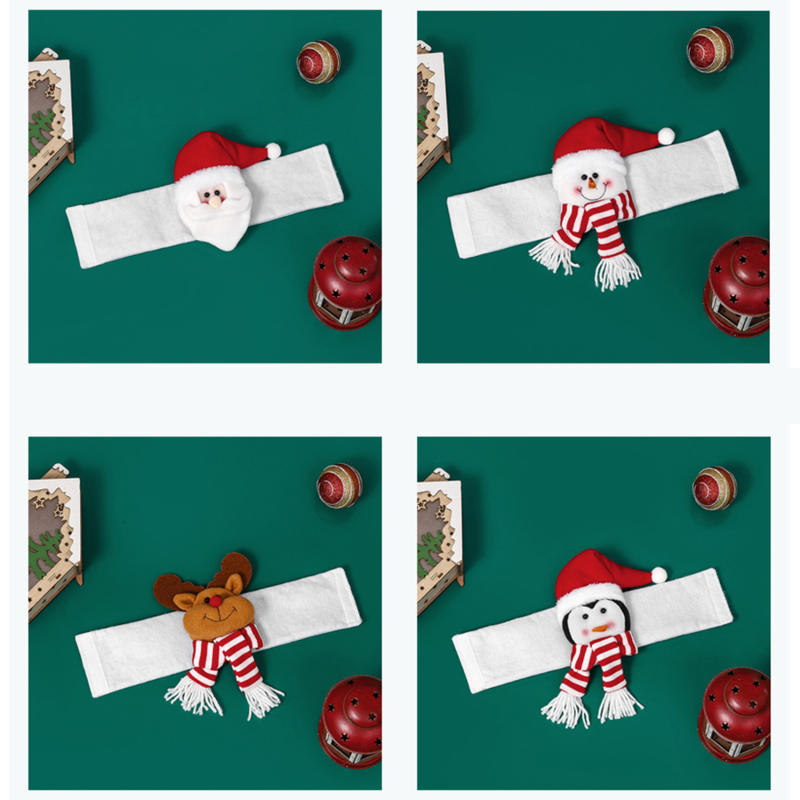 Christmas Cartoon Curtain Clasp Penguin Santa Claus Snowman Elk Curtain Holder Xmas Decor For Hotel Xmas Curtain Accessorie