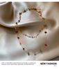 Dopamine Colorful Pebble Necklace: Women's Sweet Layered Clavicle Chain, Versatile Temperament Jewelry