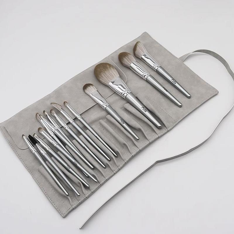 12/14/18 Hål Sminkborstväska Funktionell Kosmetikaväska Reseorganisatör Sminkborstar Skydd Sminkverktyg Rullväska