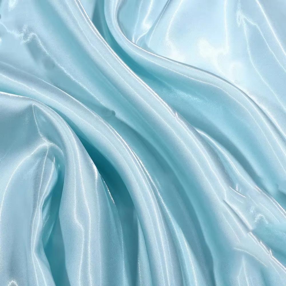 Polyester Liquid Water Satin Fabric Thickened Natural Reflective Clothing Fabric Crystal Silk Satin Wedding Dress Decorative