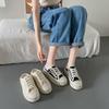 Summer New Biscuit Shoes Is Trendy Versatile Half-drag Canvas Shoes Platform Student Casual Shoes
