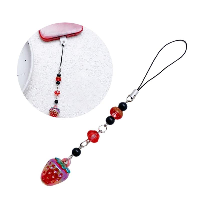 Lovely Beaded Bowknot Phone Strap Charm Pendant with Star Accents Sturdy Handbag Adornment Craft Supplies for Girls