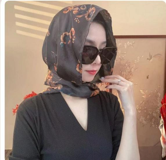 Damen Kapuzenschal aus Seide: Frühlings-/Sommer-Sonnenschutz-Schal, Multifunktionales und vielseitiges Stirnband-Hut