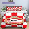 PSV Eindhoven Pattern Bedding,Quilt Set Quilt Cover Pillowcase Home Birthday Gift(1 * Duvet Cover + 2 * Pillowcase, Without Core)
