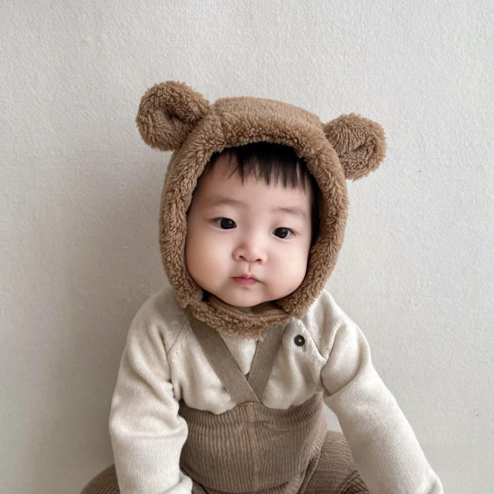 Soft Beanie Cap Windproof Infant Earflaps Hat Lovely Baby Plush Hat