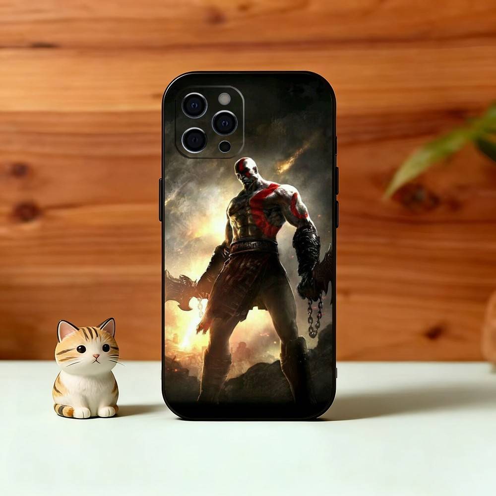 G-Gladiator W-War K-Kratos Phone Case For iPhone 17, 16,15,14,13,12,11 Plus,Pro Max, Others Soft Black Cover