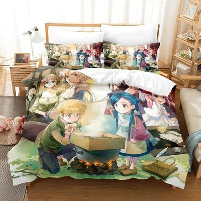 Nowy Zestaw Pościeli Ascendance of a Bookworm Kreskówka Anime trzyczęściowy Zestaw dla Dorosłych Dzieci Sypialnia Poszewka na Kołdrę Zestawy 3D Nadruk Kawaii Dziewczyny