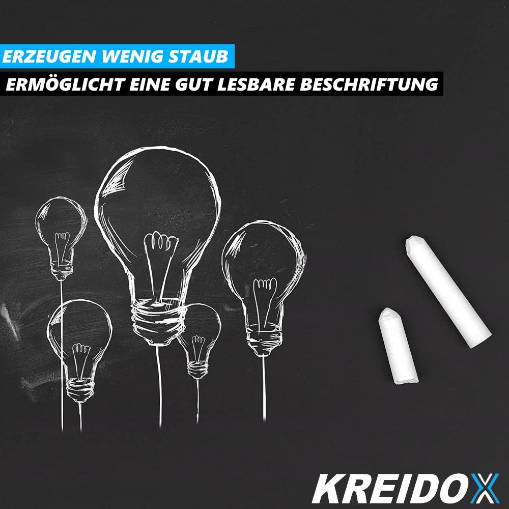 KREIDOX 100pcs Chalkboard Chalk School Chalk Blackboard Chalk Painting Chalk White