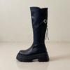 Soft sole not tired feet thick heel round head boots 2024 Internet celebrity new foreign style versatile fried street high value female knight boots
