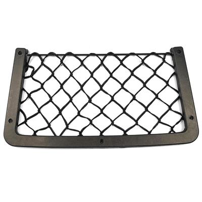 Rede de Armazenamento para Carro 8"X12" Tamanho Grande Bolsa Organizadora de Rede de Plástico ABS para Estrutura de Carro Rede de Malha Elástica Carga Universal com Parafusos