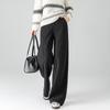 Women's Woolen High-Waisted Wide-Leg Pants - 2025 Autumn/Winter Collection, Slimming Draped Loose Fit
