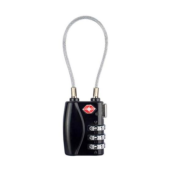 TSA Dial Type Wire Lock Padlock TSA Lock PIN Number Overseas Travel Airport Inspection Key Anti-Theft Suitcase Carry Case Japanese Instruction Manual