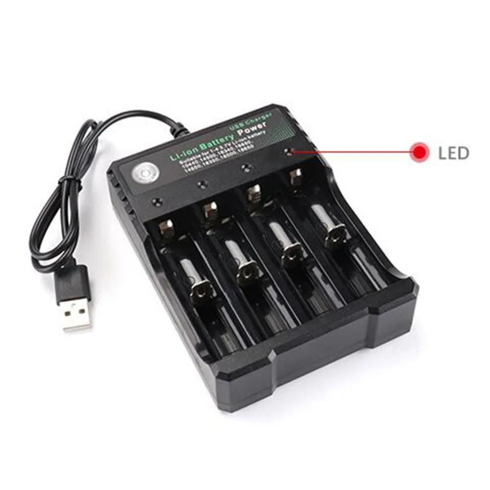 Încărcător de baterii 18650 Negru 2 3 4 sloturi AC 110V 220V Dual pentru încărcare 18650 Încărcător de baterii reîncărcabile cu litiu de 3,7V