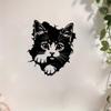 1pc Modern Kitten Metal Wall Art, Rust-Resistant Cat Sculpture for Home Garden Fence, Cat Lover Gift