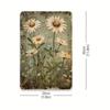 Vintage White Daisy Rustic Metal Wall Poster for Home