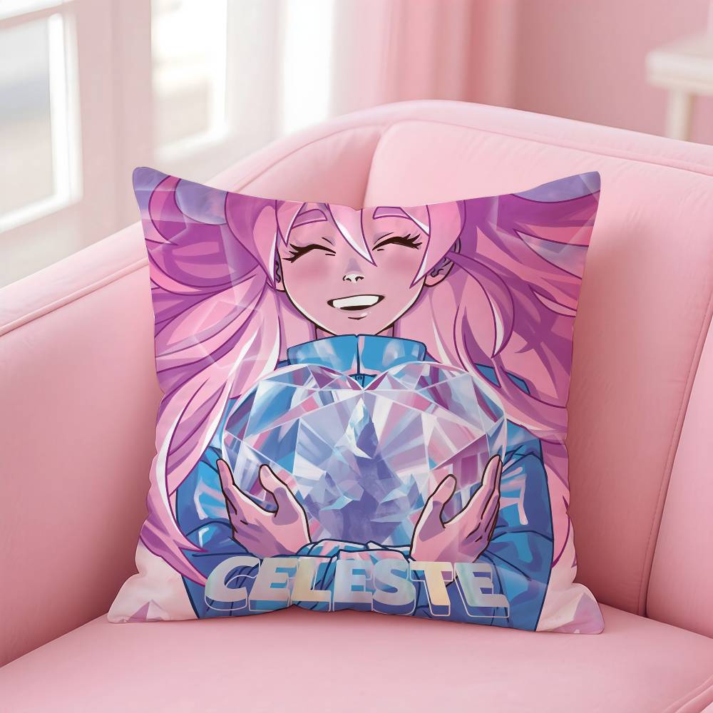 C-Celeste Game Funny Pillow Case Pattern Printing Pillowcase Living Room Sofa Cushion Cover Bedroom Room Decor