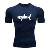 New Trendy  Print Compression Shirt Men's Running T-Shirt Gym Sports Quick-Drying Shirt Outdoor Cycling Jogging Training Top 849