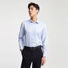 YOUNGOR Men's DP Wrinkle-Free Spring Long-Sleeve Shirt, Business Casual Pure Cotton Striped Shirt, 100163