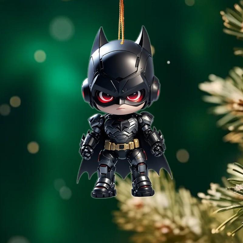 Süßer Cartoon-Batman-Muster-Acryl-Anhänger für die Innendekoration von Fahrzeugen