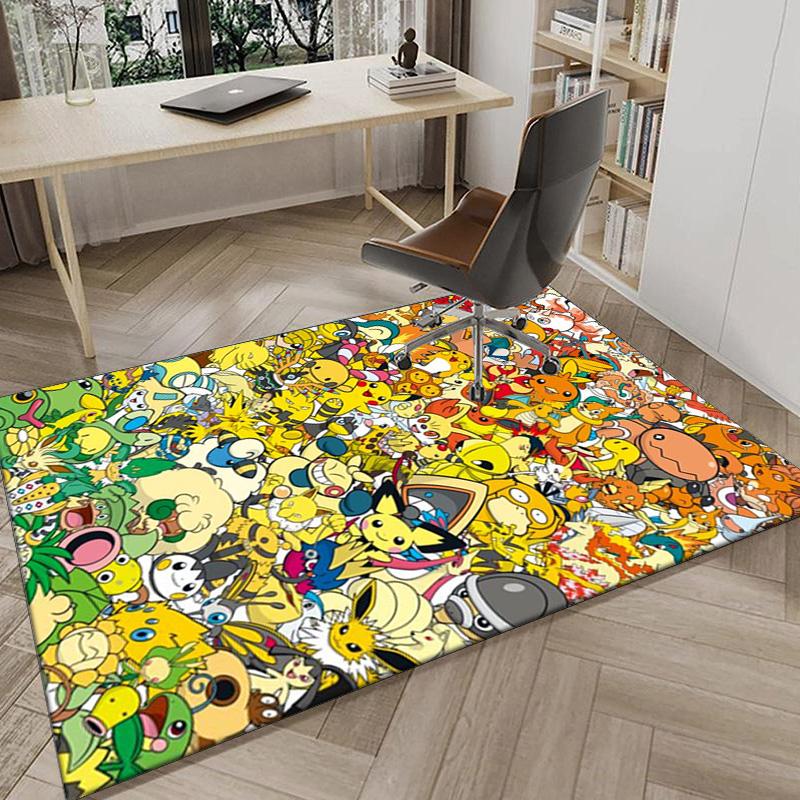 Cute Pika Adventure Carpet, Chair Rug,Rug for Office Bedroom living rooms, Doormat decor Fan Gift Christmas Gift