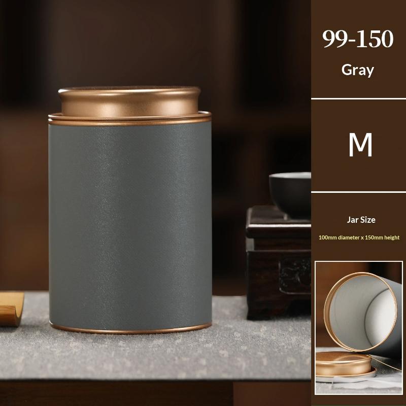 Mini Tea Caddy Sealed Storage Paper Tank Portable Travel Tea Boxes Tea Tin Containers Coffee Canister Kitchen Spice Candy Jar