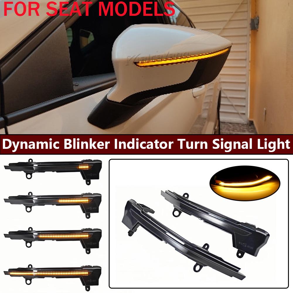 2 szt. Dynamiczne LEDowe Kierunkowskazy Sekwencyjne Wskaźniki do Seat Ateca Cupra 5D 2016 2017 2018-2021 FR Xcellence