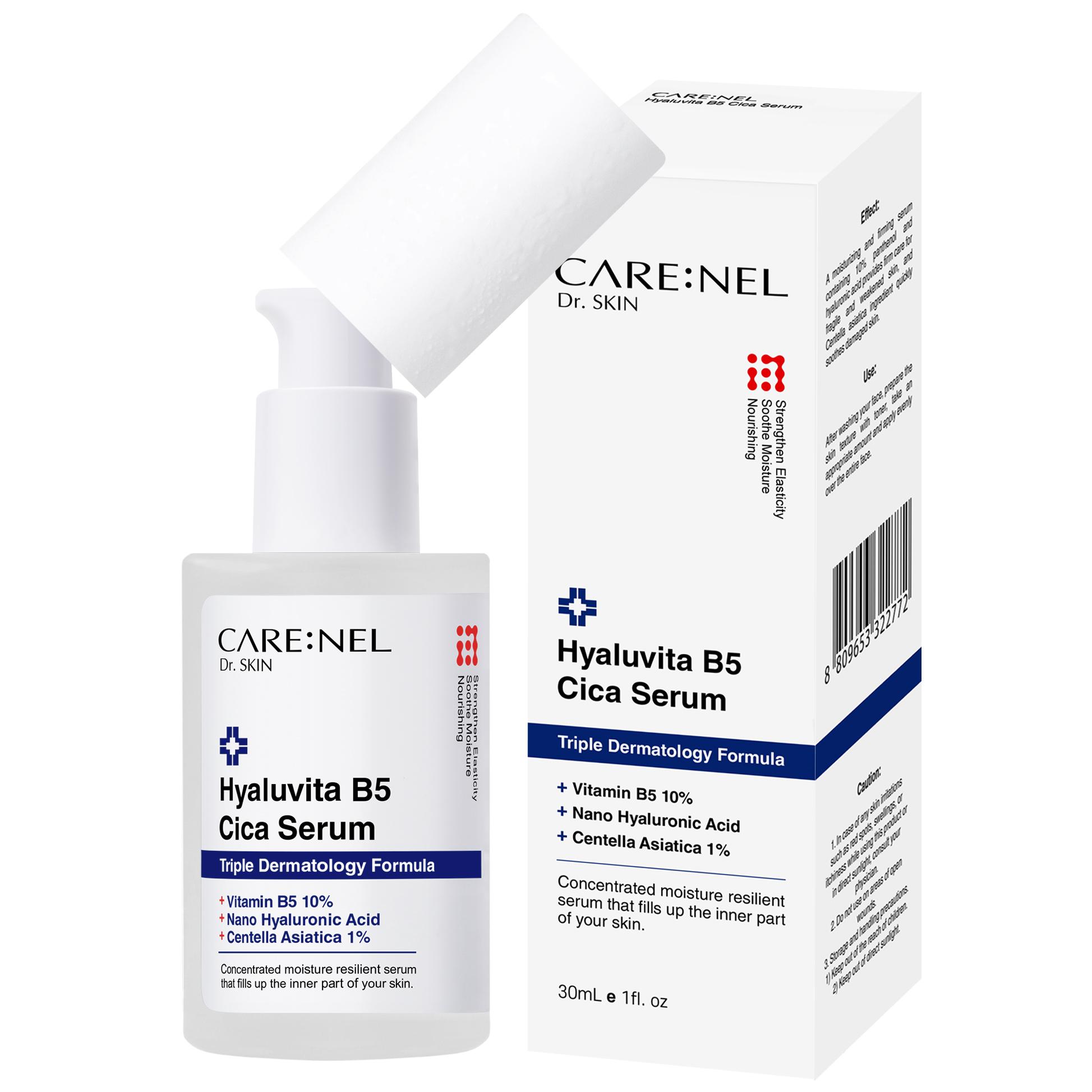 

CARENEL CICA Сыворотка Hyaluvita B5 Витамин B5 Гиалуроновая кислота Centella Asiatica Осветляющий эффект против морщин Bounce Корейский уход за кожей 30ml