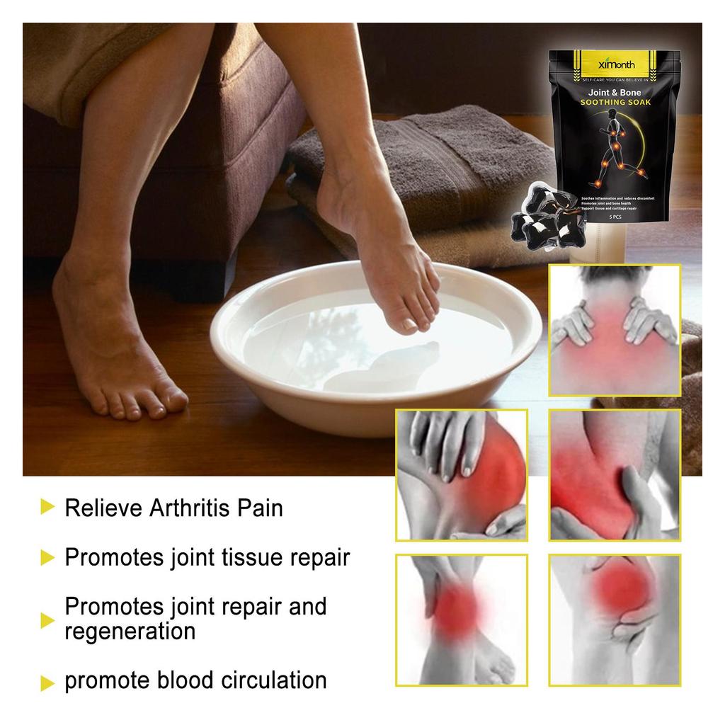 5pcs Joint Care Foot Bath Pack Relieve Shoulder, Neck, Lumbar and Wrist Joint Pain and Discomfort Care Foot Bath Pack