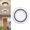 Modern LED Ceiling Light Flush Mount Round Fixture with Remote Control for Living Room Hallway Entry